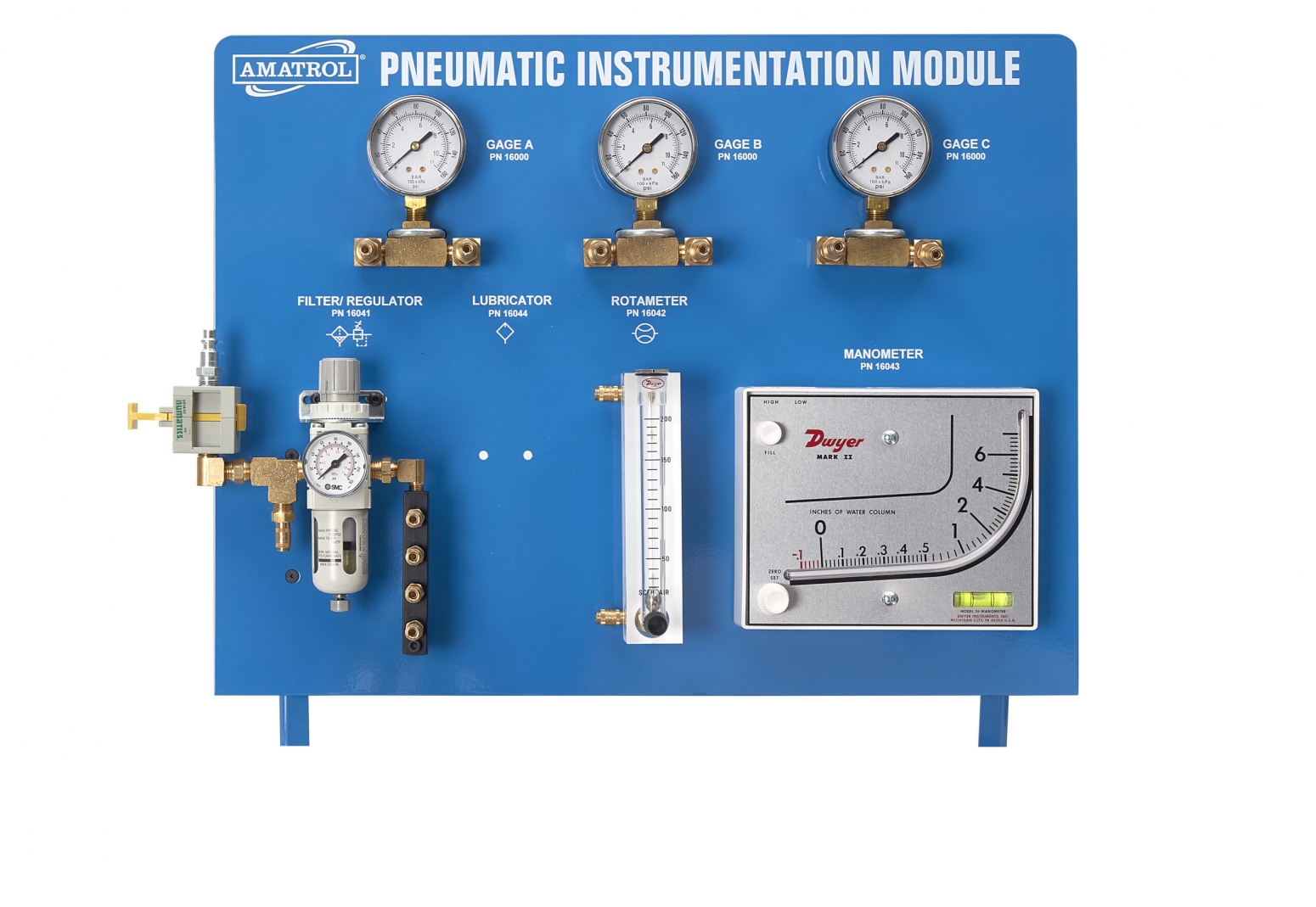 Pneumatic Instrumentation Module Amatrol Fluid Power Assessment Center