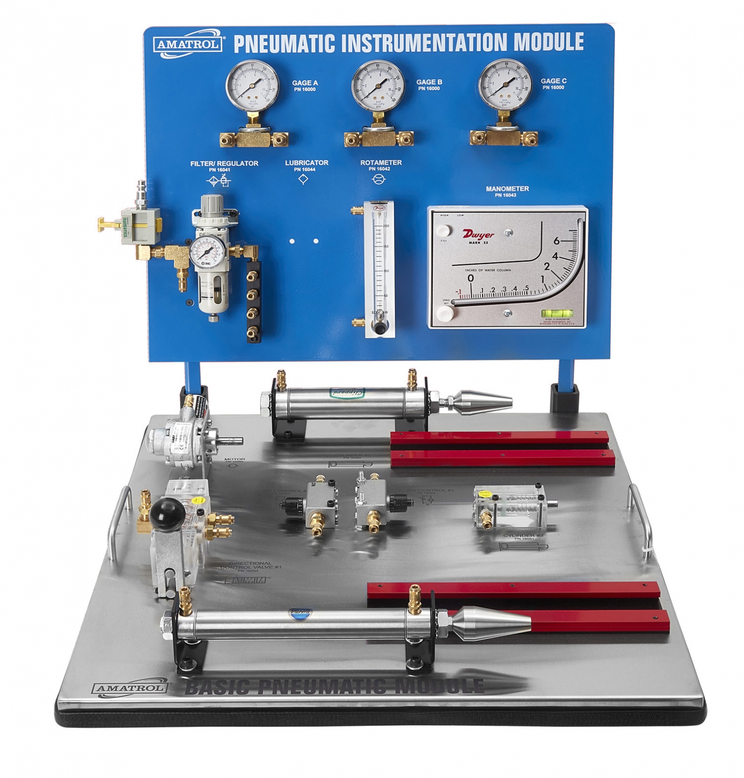 Pneumatic Instrumentation Module Amatrol Fluid Power Assessment Equipment