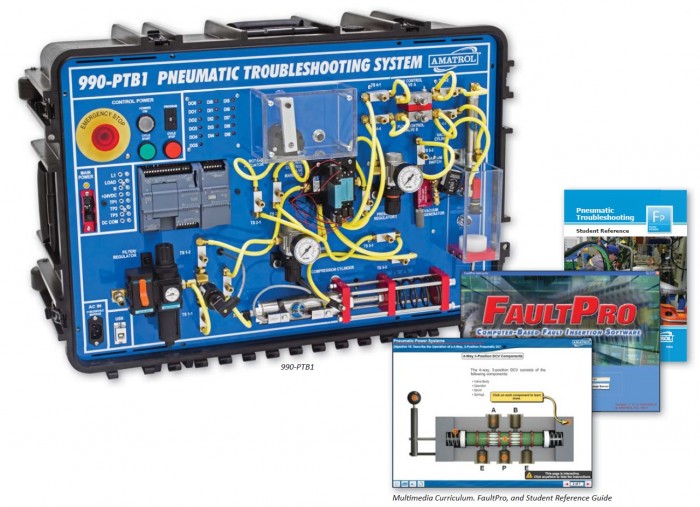 Portable Pneumatics Troubleshooting Learning System Amatrol Learning Sytem - 990-PTB1