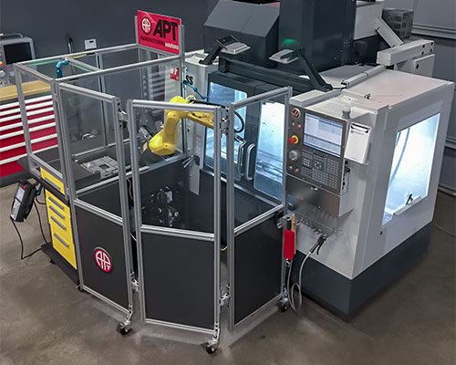 Take your CNC Mill and Lathe training to the advanced automation level Machine Tending Education Cell (MTEC)