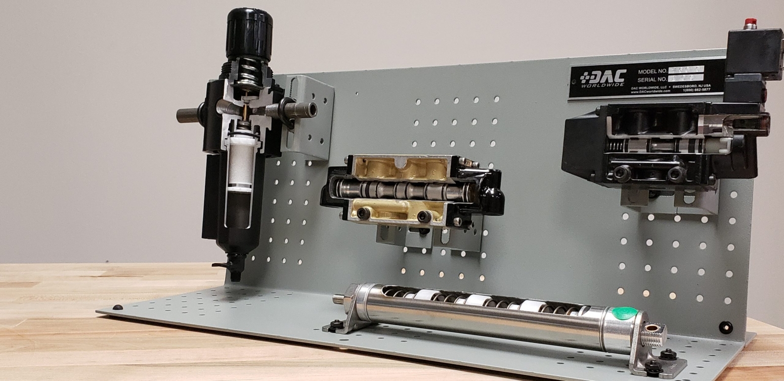 Model: 760C Side View Hands-On Pneumatic Skills Trainer