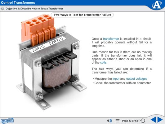 Control Transformers Introduction to Electric Motor Control