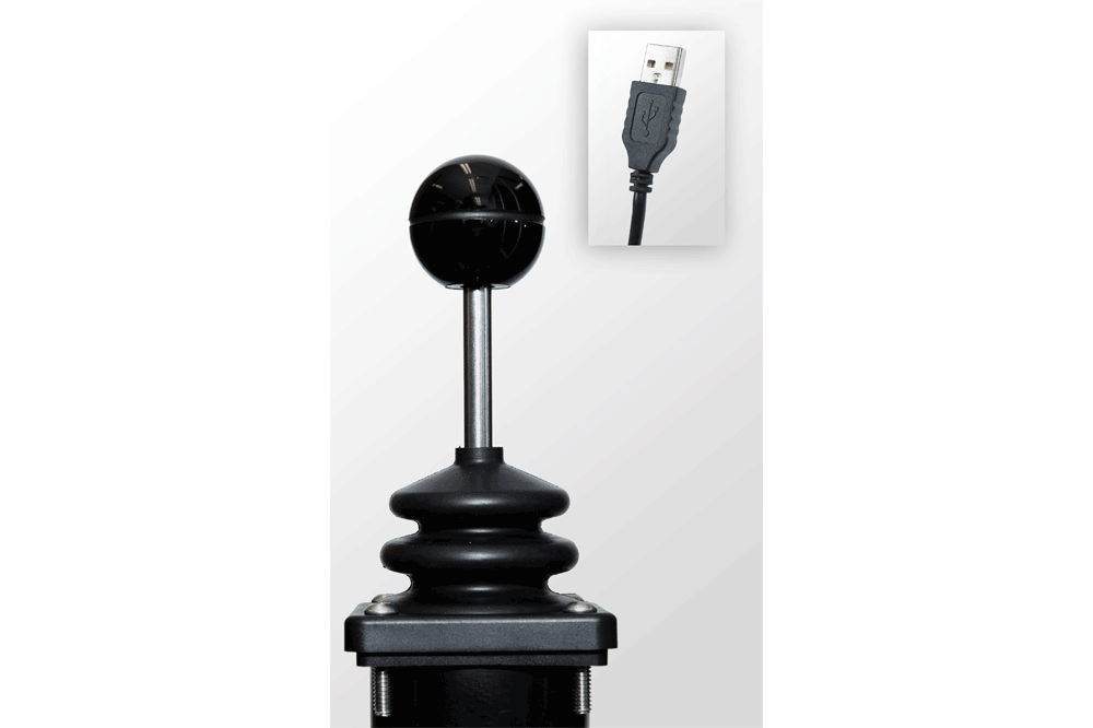 Balltip Lever Replica Control Simlog forklift simulator with industrial-style control levers