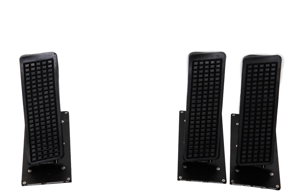 Industrial Pedals Simlog simulator featuring authentic forklift operator controls