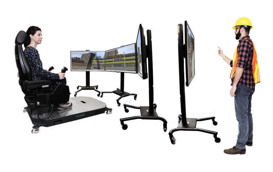 Operator Chair with Signal Person Training Simlog Mobile Crane Personal Simulator