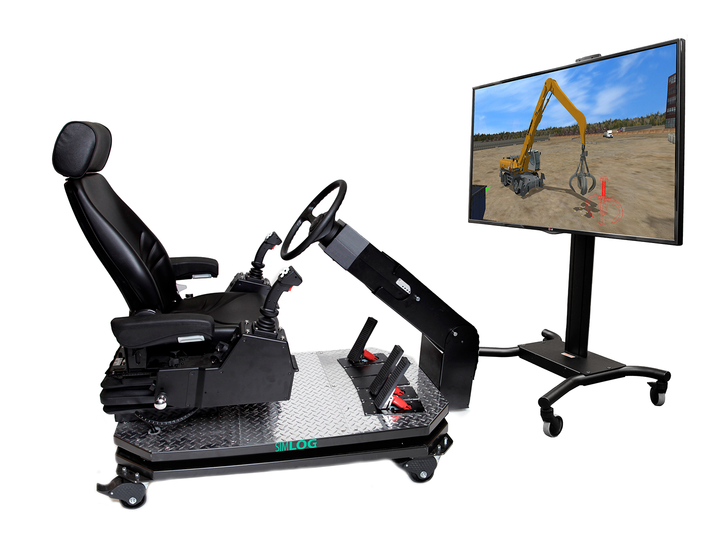 Real-World Recycling Yard Training in a Virtual Environment Simlog Wheeled Material Handler Personal Simulator