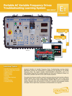Amatrol Portable AC Variable Frequency Drives Troubleshooting 