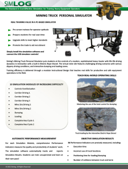 Mining Truck Personal Simulator Brochure