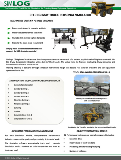 Simlog Off-Highway Truck Personal Simulator Brochure