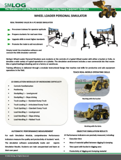 Simlog Wheel Loader Personal Simulator Brochure